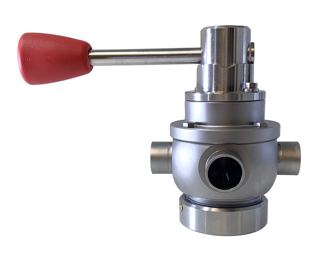 Bågventil 3-vägs svetsanslutning