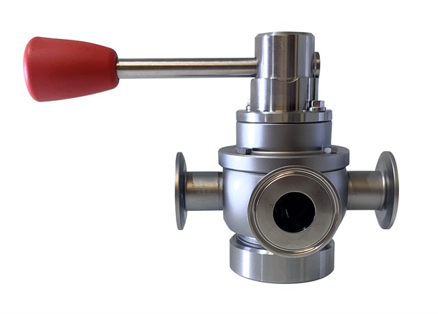 Bågventil 3-vägs TC-anslutning